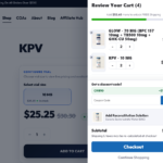 Checkout Screenshot AlphaPeptides